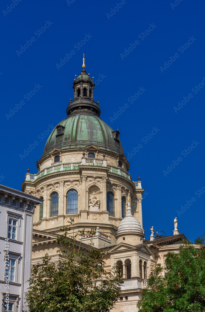 Szent Istvan Bazilika (St Stephen Basilica) neoclassical dome in the center of Budapest, completed in 1905