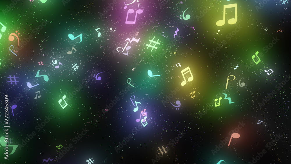 キラキラパーティクルエフェクト 音符 Stock イラスト Adobe Stock