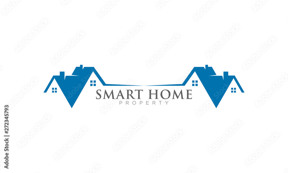 Smart home icon logo Smart home icon logo