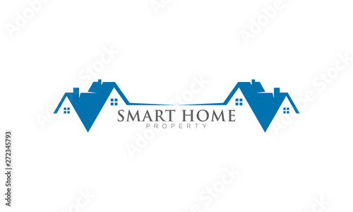 Smart home icon logo