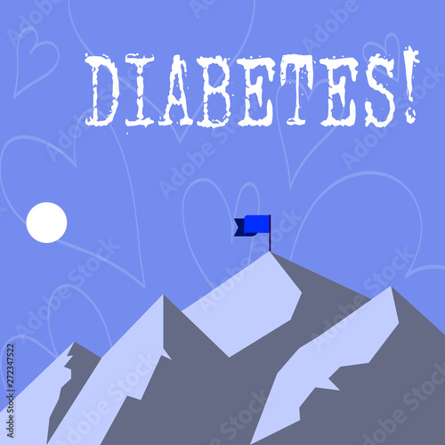 Conceptual hand writing showing Diabetes. Business photo showcasing Medical condition diagnosed with incresed high level sugar photo