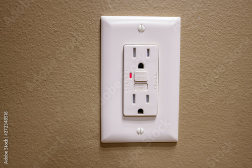 Tripped Ground Fault Interrupter Outlet