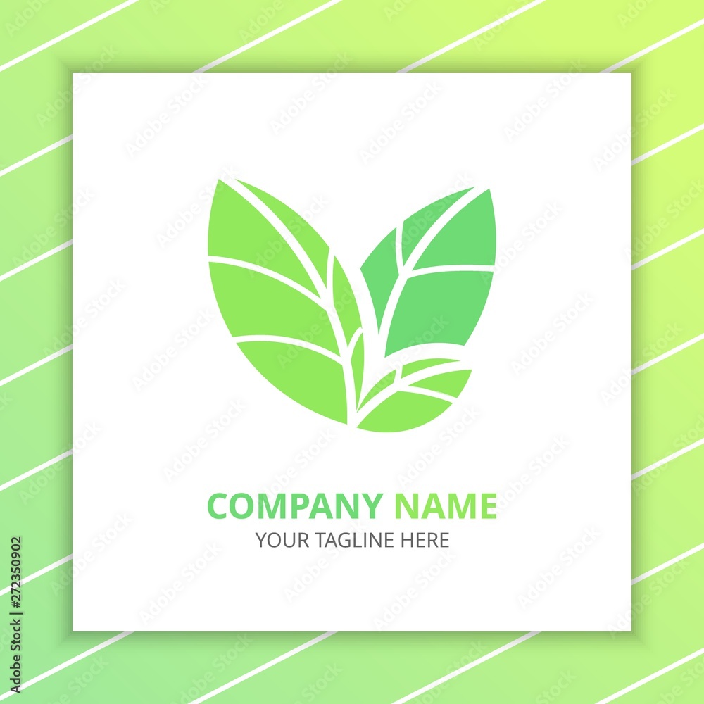 Agriculture Logo Design Concept With Green Leaves Icon, Nature, used for your company agricultural system, farm, plantation production