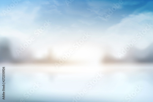 Bokeh blue sky scenery