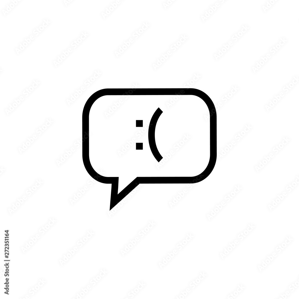 Naklejka premium Negative feedback icon graphic design template vector illustration