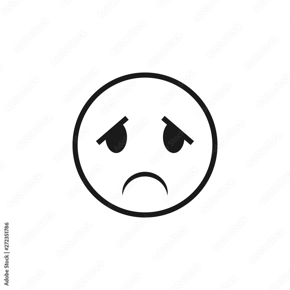 Fototapeta premium Sad emoticon graphic design template vector illustration
