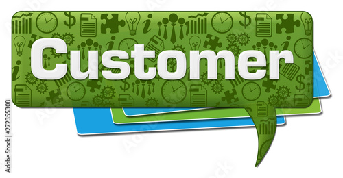 Customer Business Symbols Green Blue Comment Symbol 