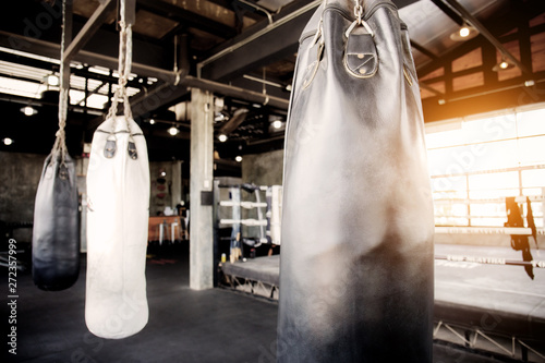 Punching bag in stadium.