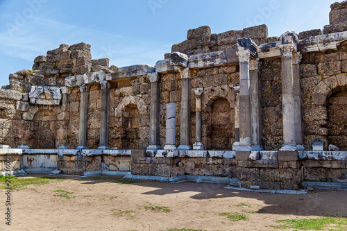Old ruins of the city of Side Turkey