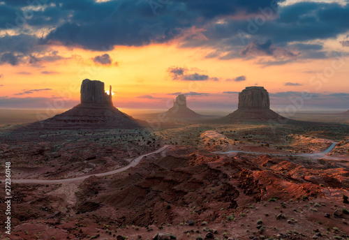 Sunrise at Monument Valley  Arizona - Utah  USA.