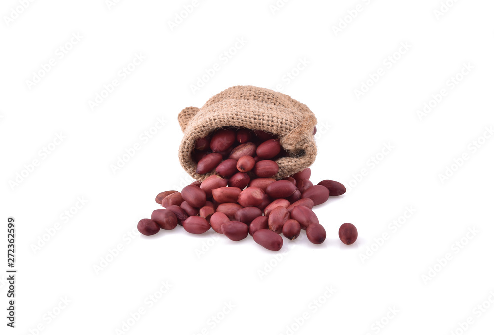 Processed peanuts isolated on white background Processed peanuts isolated on white background