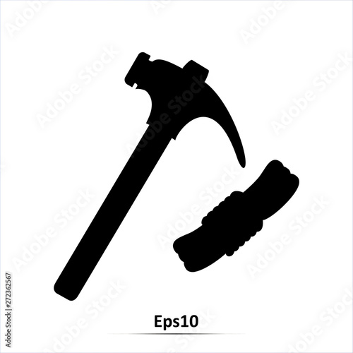 Climbing equipment icon
