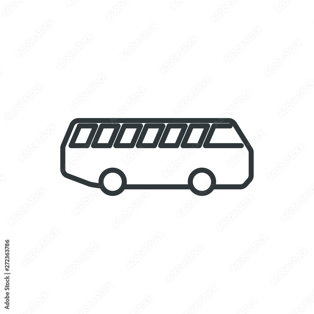 airport bus vector icon