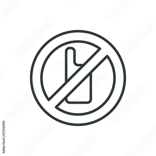 Free Download no mobile vector icon - GFXLoad