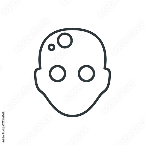 bald head vector icon