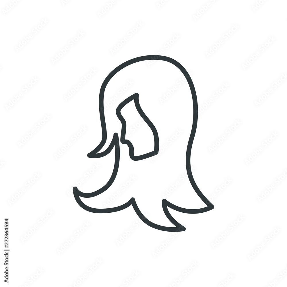 woman hair vector icon woman hair vector icon