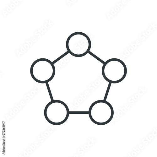 blockchain molecule vector icon