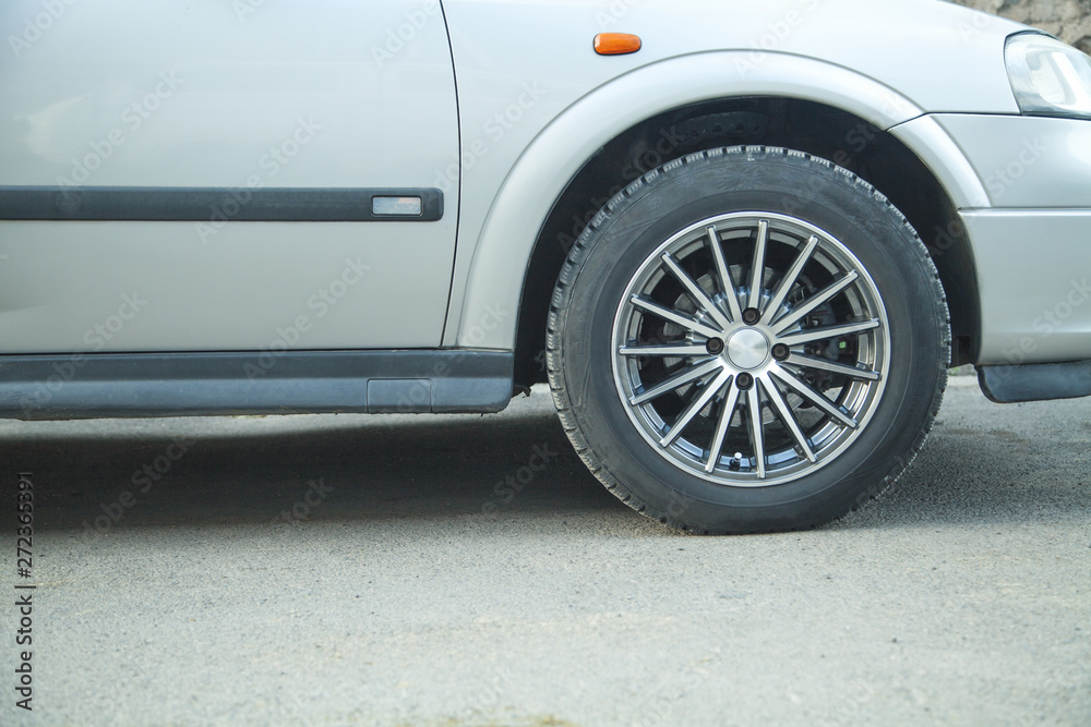Car wheel and tuning disk. Transport Car wheel and tuning disk. Transport