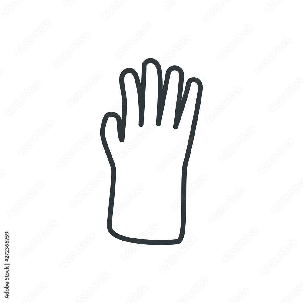 rubber glove vector icon rubber glove vector icon