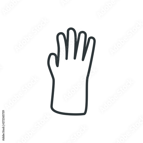 rubber glove vector icon