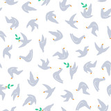 Pattern material of a simple dove,