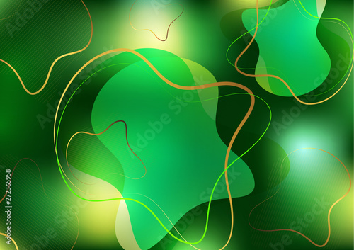 Abstract dynamic fluid against a bright gradient mesh. Liquid dynamics with forms and elements.
