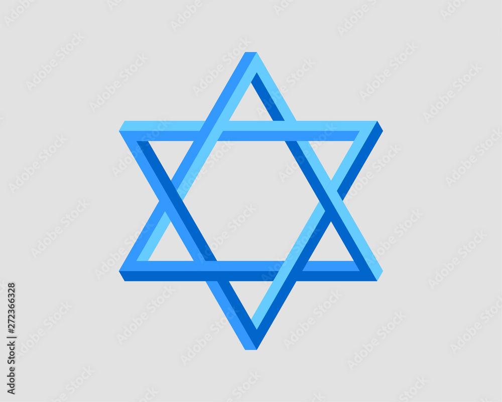 Jewish Star of David icon. Vector six pointed stars symbol. Jewish Star of David icon. Vector six pointed stars symbol.