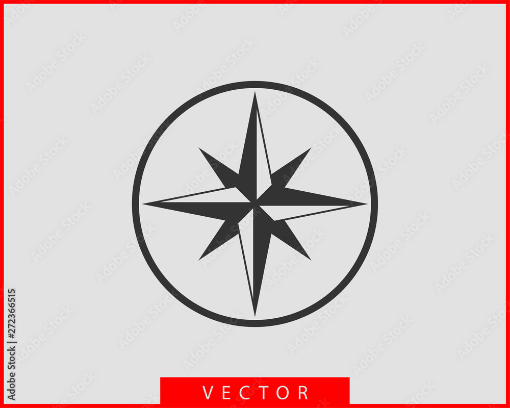 Compass icon vector. Wind rose star navigation. Compass icon vector. Wind rose star navigation.