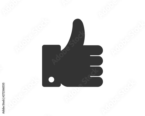 Like button hand icon vector