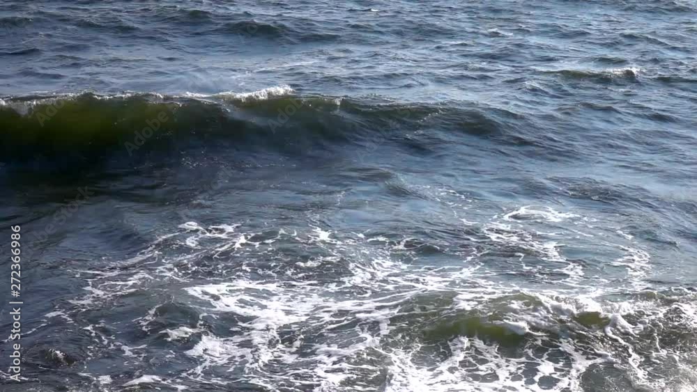 Waves in the ocean, filmed in slow-motion.