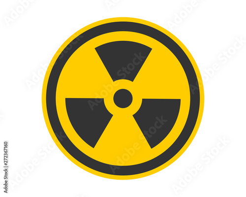 Radiation icon vector. Warning radioactive sign danger symbol.