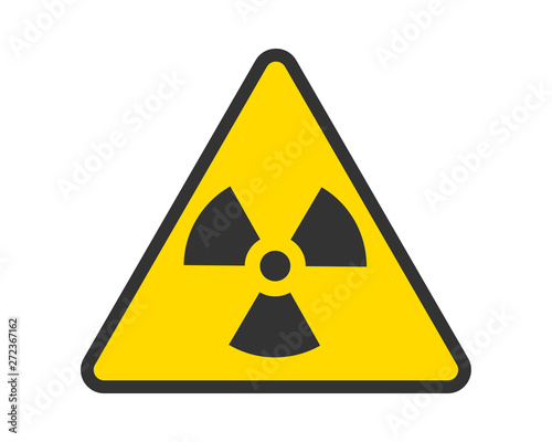 Radiation icon vector. Warning radioactive sign danger symbol.