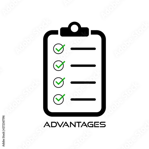 Advantages check list illustration design