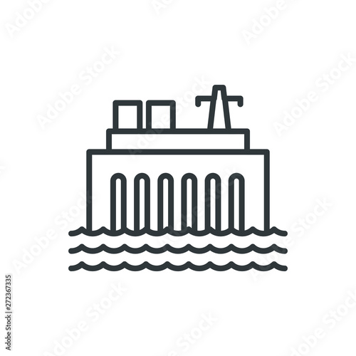 hydro power plant vector icon