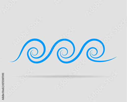 Waves vector design. Water wave icon. Wavy lines isolated. © SolaruS