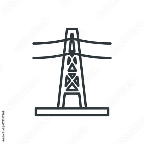 power line pillar vector icon