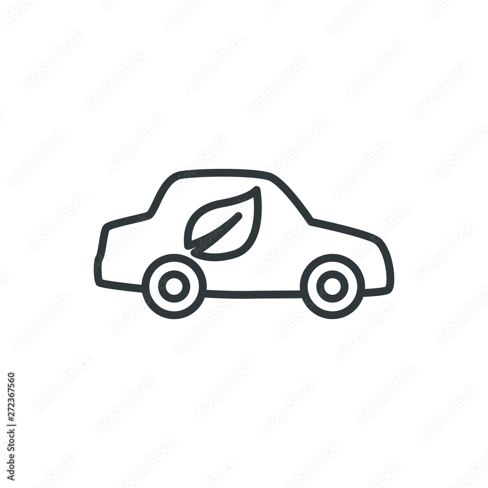 Fototapeta premium eco car vector icon