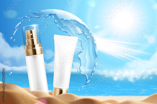 Sunscreen product ads
