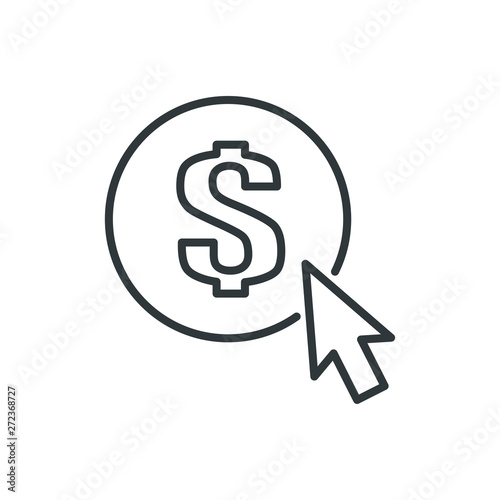 money click vector icon