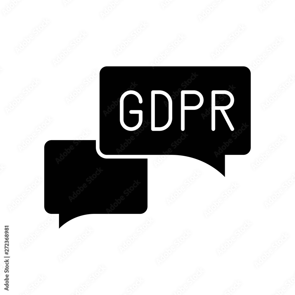 GDPR General Data Protection Regulation icon, solid style GDPR General Data Protection Regulation icon, solid style