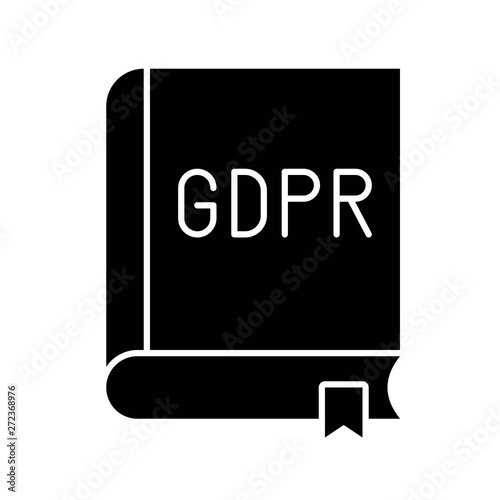 GDPR General Data Protection Regulation icon, solid style