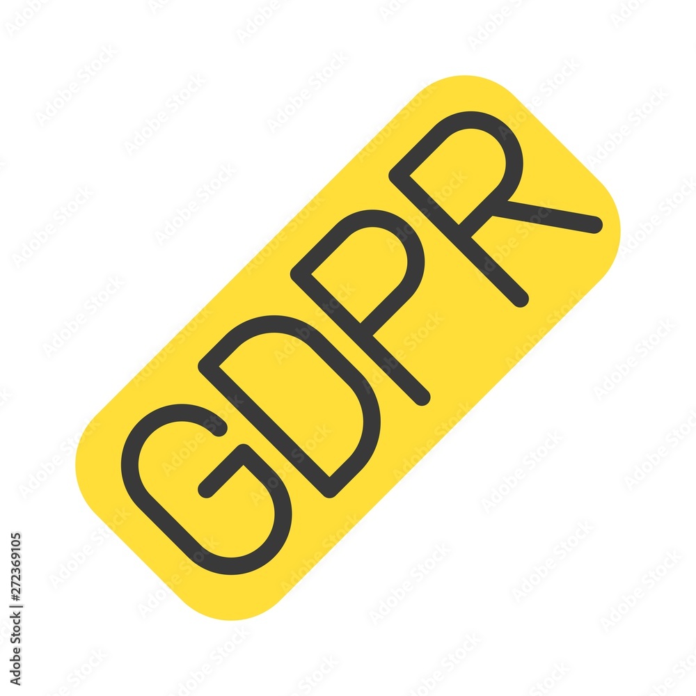 GDPR General Data Protection Regulation icon, flat style GDPR General Data Protection Regulation icon, flat style