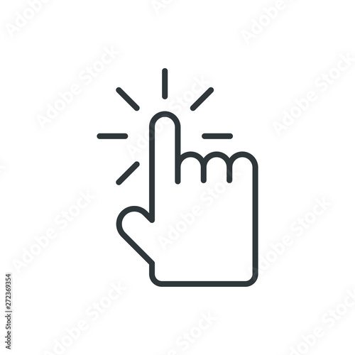 hand touch vector icon