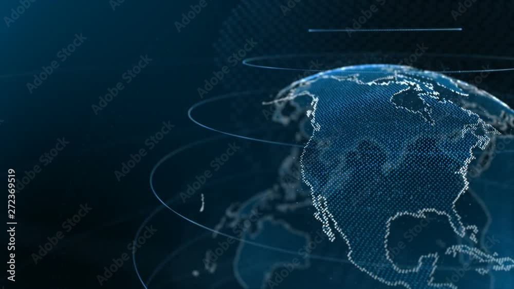 Abstract technical globe