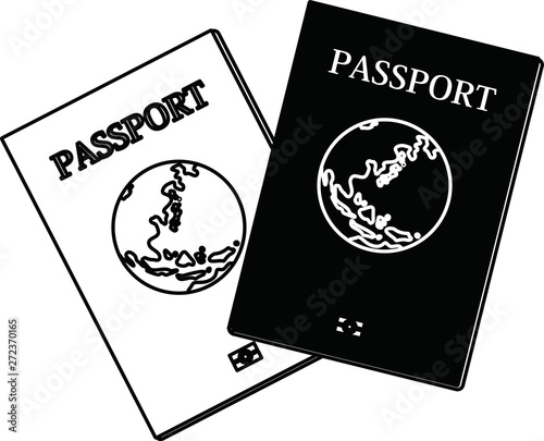Illustration of a passport outline 