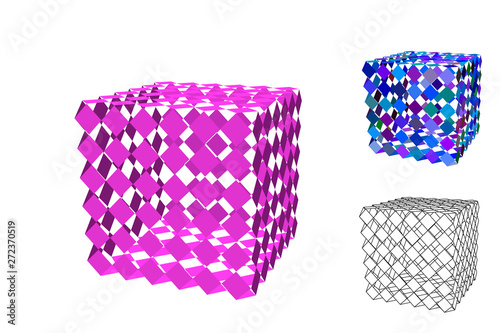 Abstract polygonal broken c...