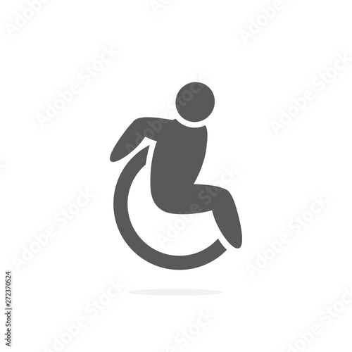 Wheelchair Icon Isolated on the White Background