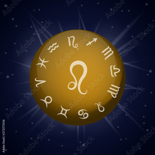 Leo zodiac sign.