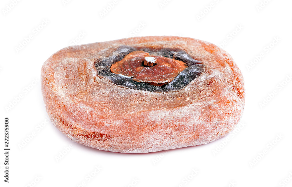 dried persimmon on white background dried persimmon on white background