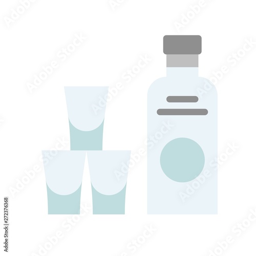 Alcoholic drink vector illustration, Beverage flat style icon